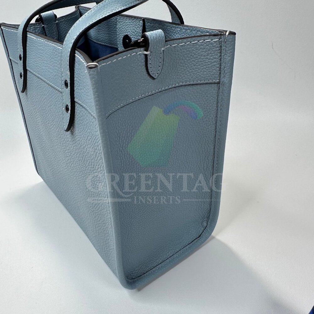Coach Field Tote 22 In Polish Pebble Leather in Aqua - Picture 7 of 11